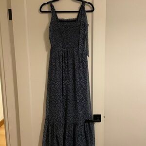 A Pea in the Pod Navy Floral Maxi Dress